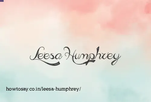 Leesa Humphrey