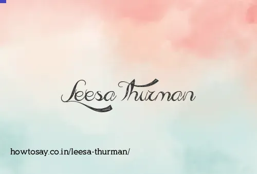 Leesa Thurman