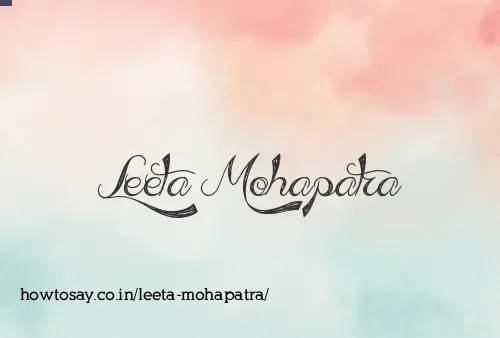 Leeta Mohapatra
