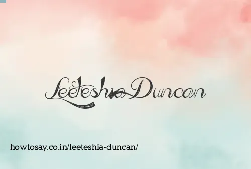 Leeteshia Duncan