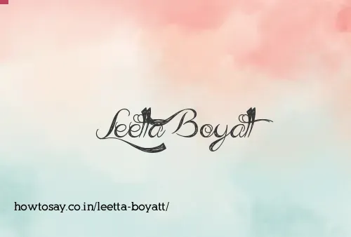 Leetta Boyatt