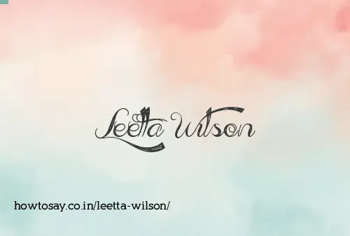 Leetta Wilson