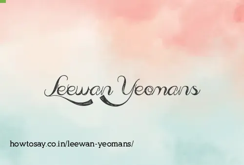 Leewan Yeomans