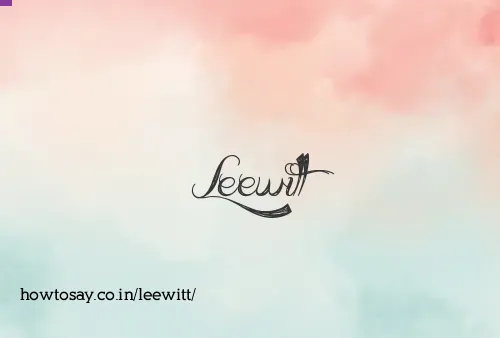 Leewitt