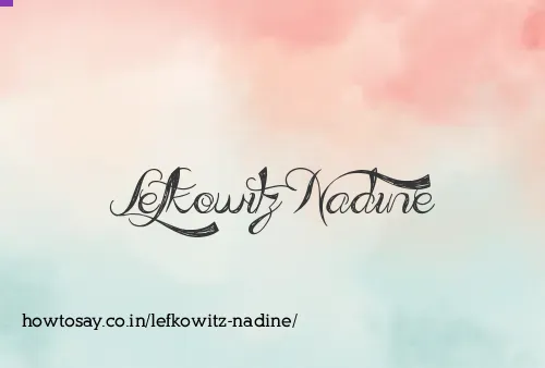 Lefkowitz Nadine