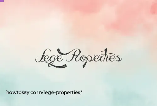 Lege Properties
