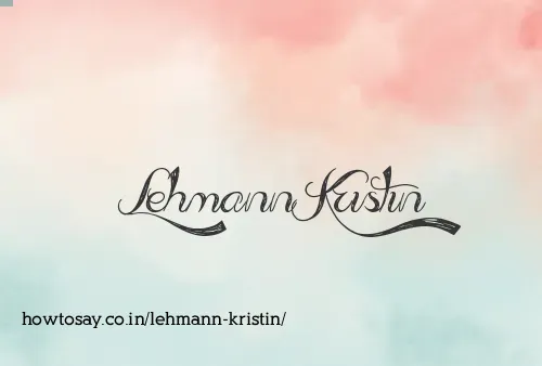 Lehmann Kristin