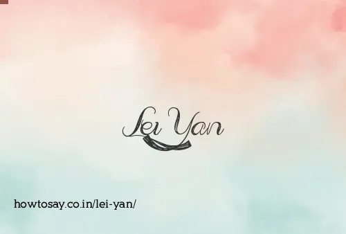 Lei Yan