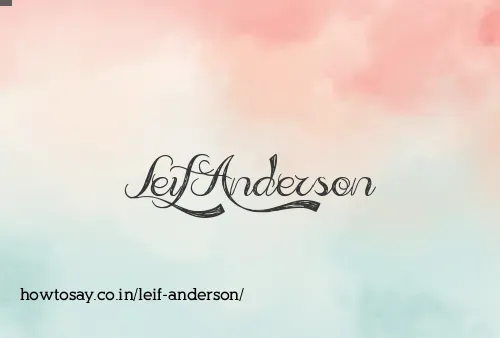 Leif Anderson