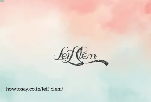 Leif Clem