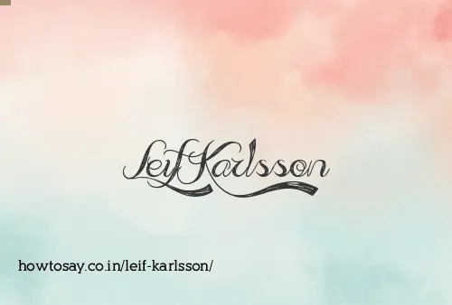 Leif Karlsson