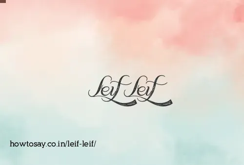 Leif Leif