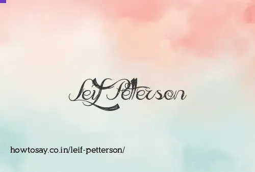 Leif Petterson
