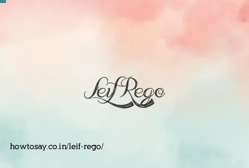 Leif Rego