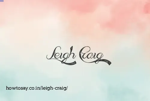 Leigh Craig