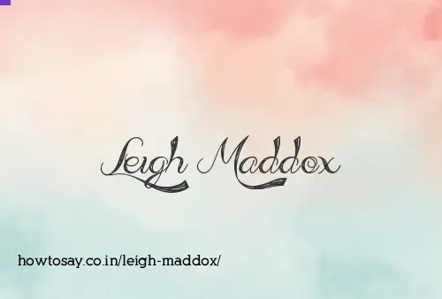 Leigh Maddox