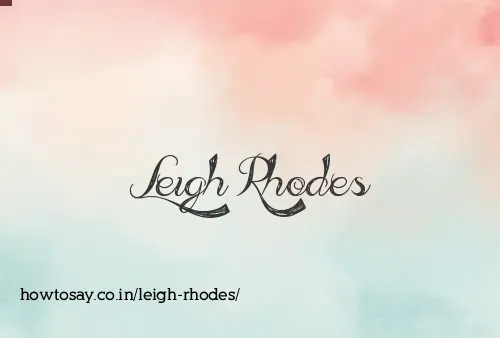 Leigh Rhodes
