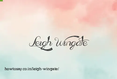 Leigh Wingate