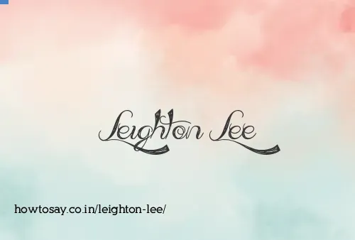 Leighton Lee