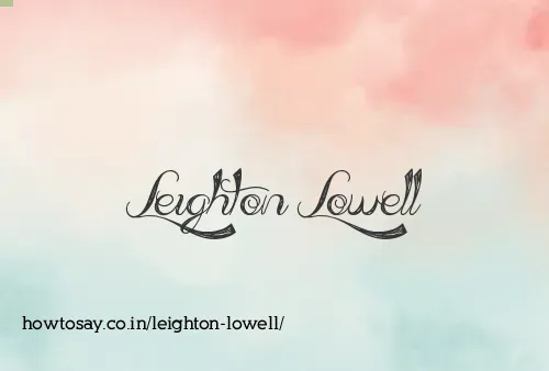 Leighton Lowell