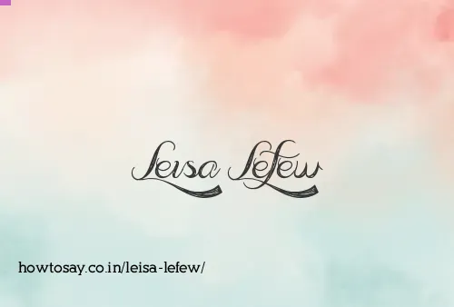 Leisa Lefew