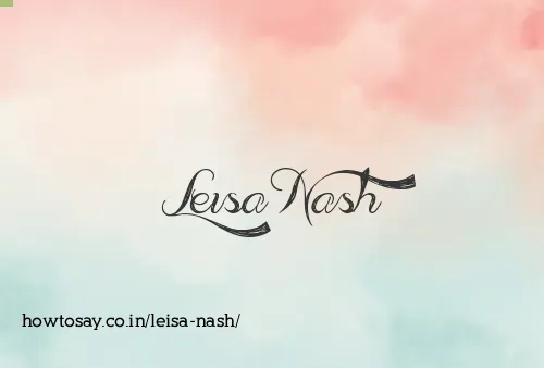 Leisa Nash