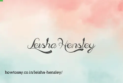 Leisha Hensley