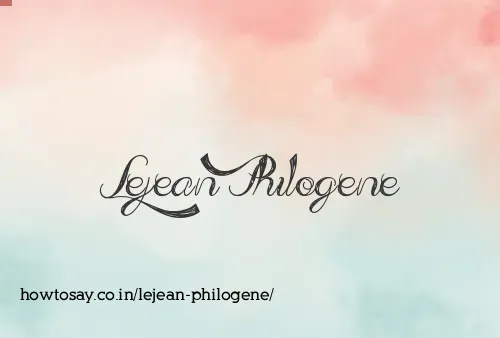 Lejean Philogene