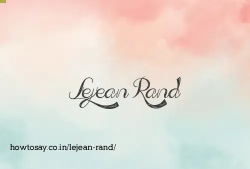 Lejean Rand