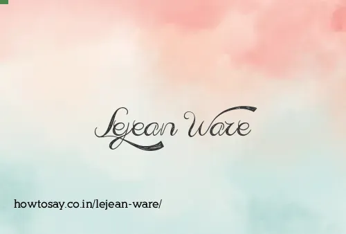 Lejean Ware