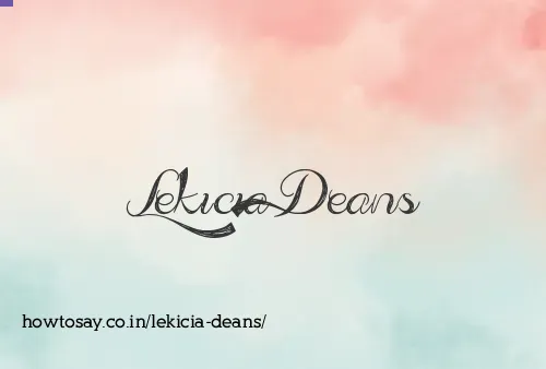 Lekicia Deans