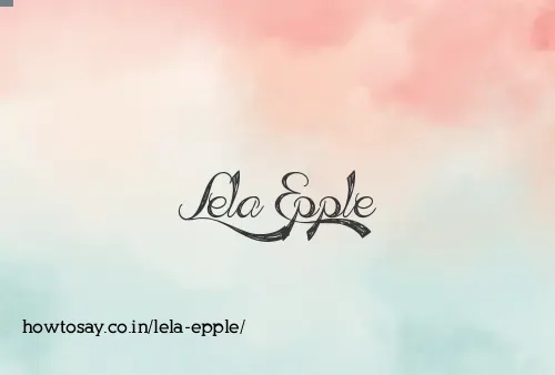 Lela Epple