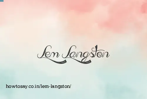 Lem Langston