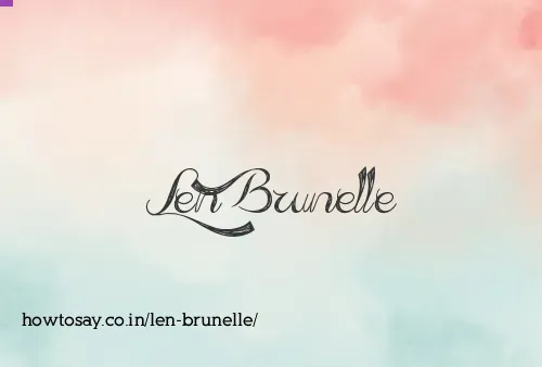 Len Brunelle