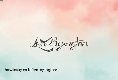 Len Byington