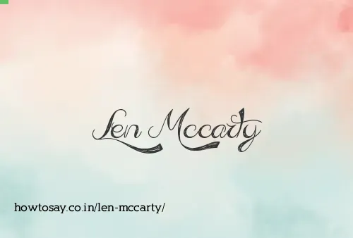 Len Mccarty