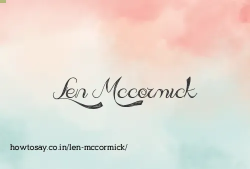 Len Mccormick