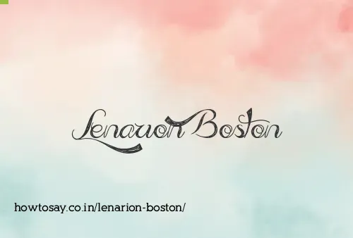 Lenarion Boston