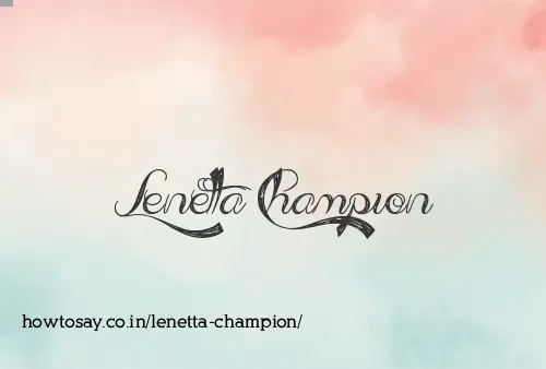 Lenetta Champion
