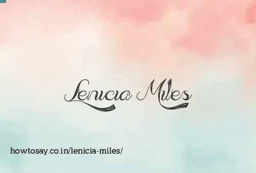 Lenicia Miles