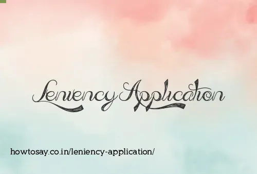 Leniency Application