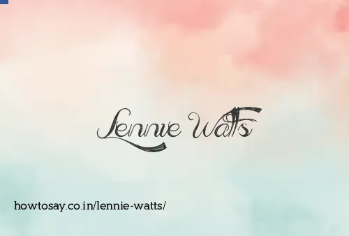 Lennie Watts