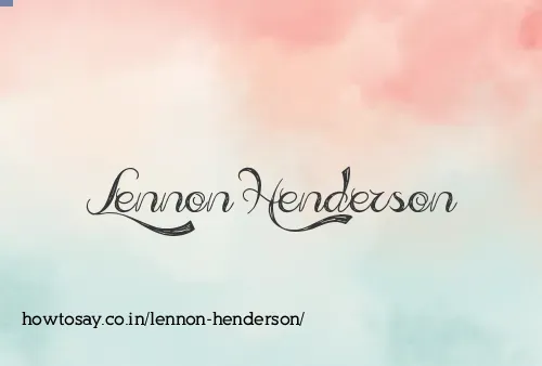 Lennon Henderson