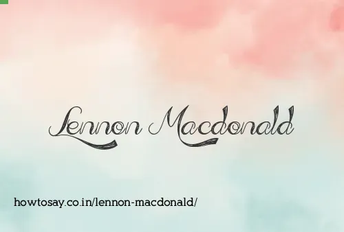 Lennon Macdonald