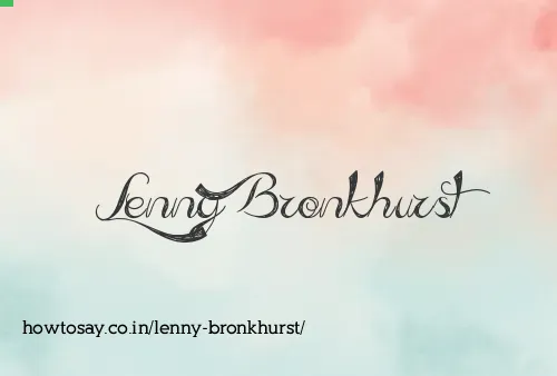 Lenny Bronkhurst