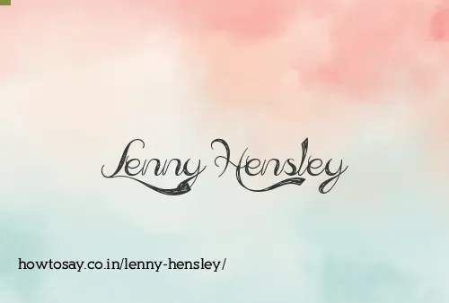 Lenny Hensley