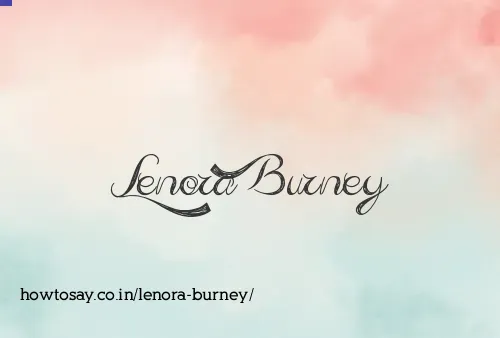 Lenora Burney