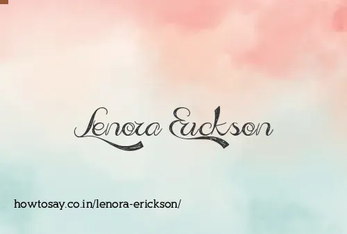Lenora Erickson