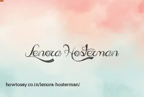 Lenora Hosterman