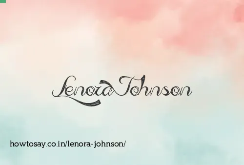 Lenora Johnson